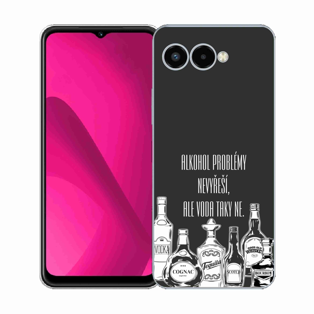 Gél borító mmCase a T-Mobile T Phone 3 készülékhez - vicces szöveg fekete háttérrel