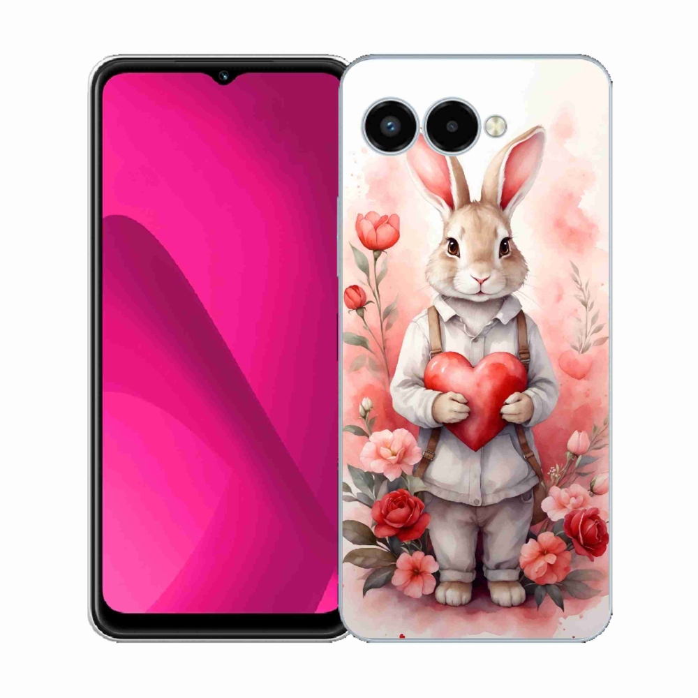 Zselés borítás mmCase a T-Mobile T Phone 3 készülékhez - nyúl szívvel