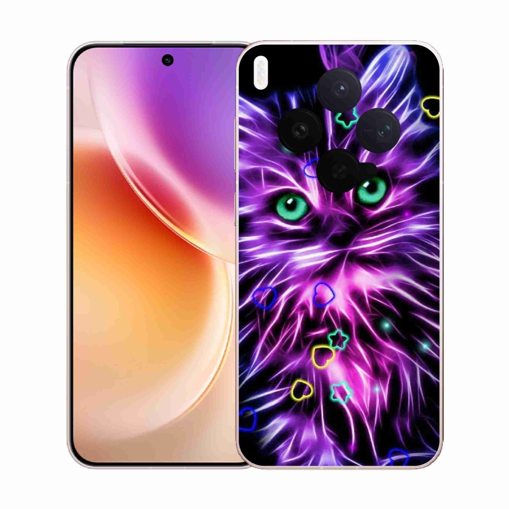 Zselés borító mmCase a Vivo X300-hoz - absztrakt macska