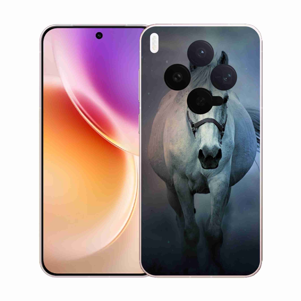 Zselés borítás mmCase a Vivo X300-hoz - futó fehér ló