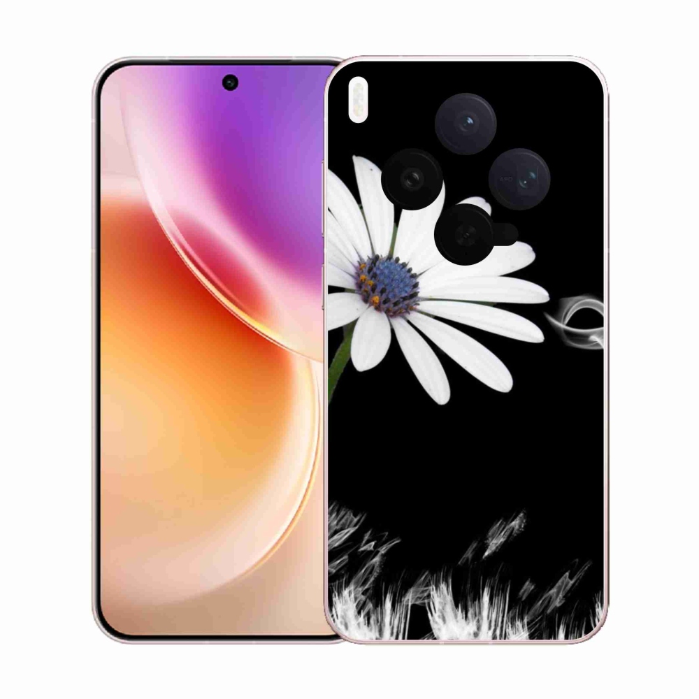 Zselés borító mmCase Vivo X300-hoz - fehér virág