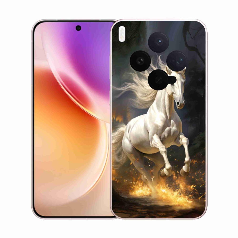 Zselés borítás mmCase a Vivo X300-hoz - fehér ló 2