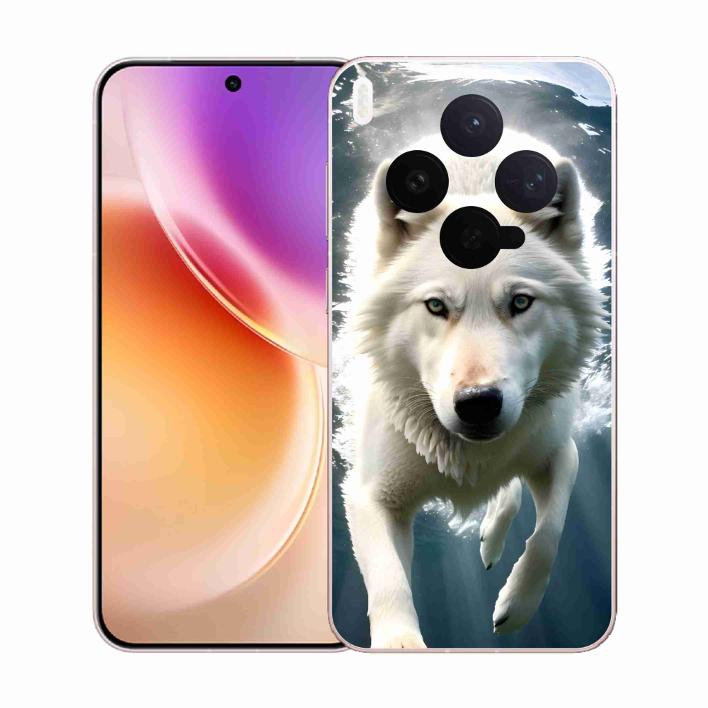 Zselés borítás mmCase Vivo X300-hoz - fehér farkas