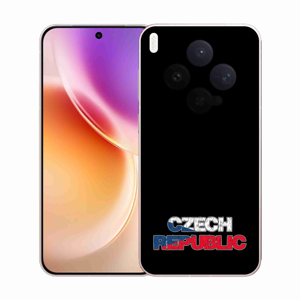 Gél borító mmCase a Vivo X300-hoz - Csehország fekete háttér