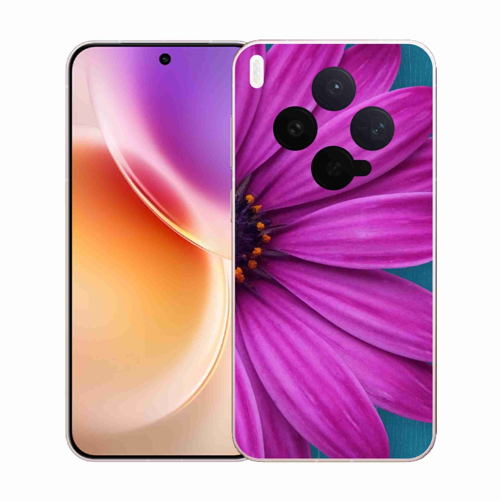 Zselés borító mmCase Vivo X300-hoz - lila margaréta