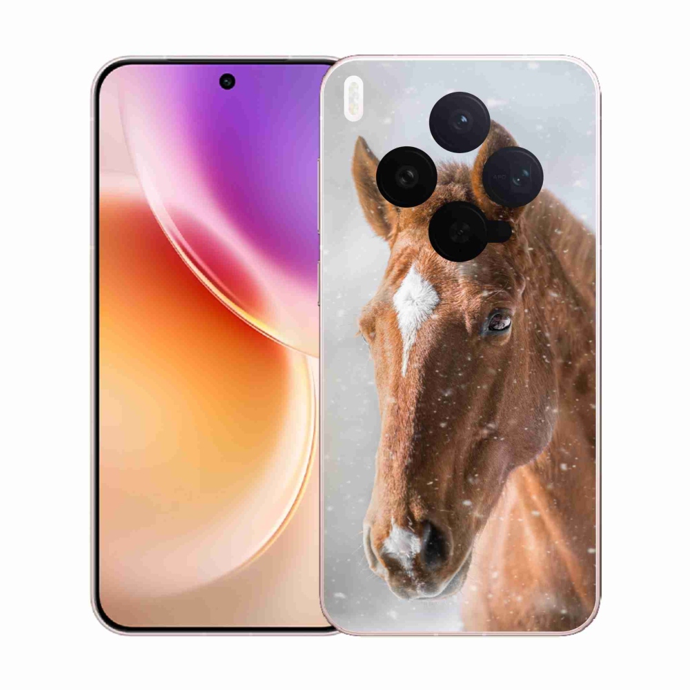 Zselés tok mmCase Vivo X300-hoz - barna ló 2