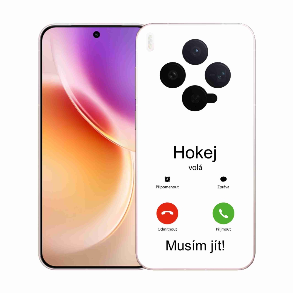 Gél borítás mmCase a Vivo X300-on - hoki hívások fehér háttérrel