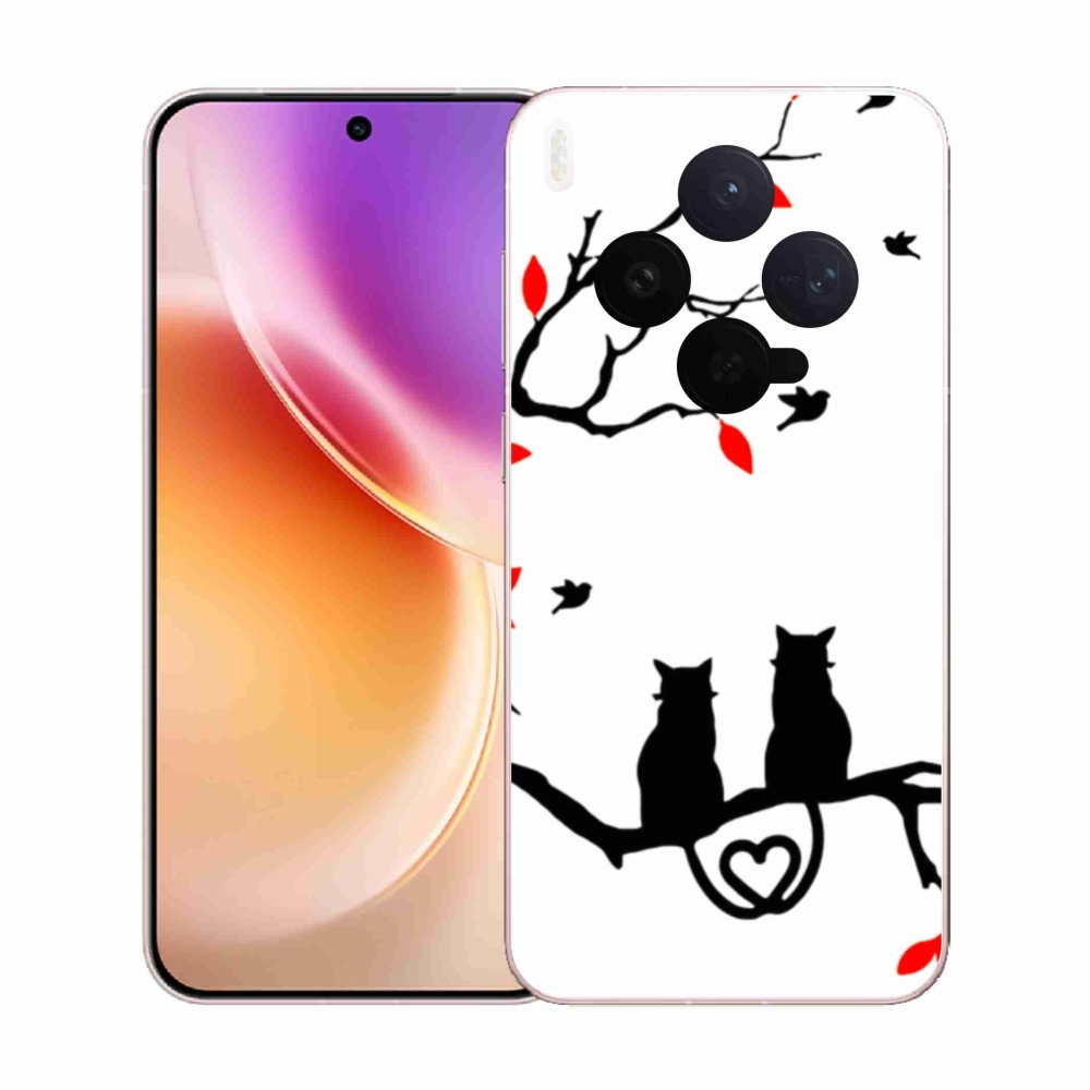 Zselés borítás mmCase a Vivo X300-hoz - macska szeretet