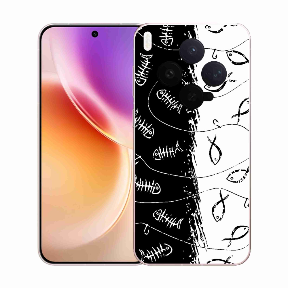 Gélfedél mmCase a Vivo X300-hoz - csontvázak és halak