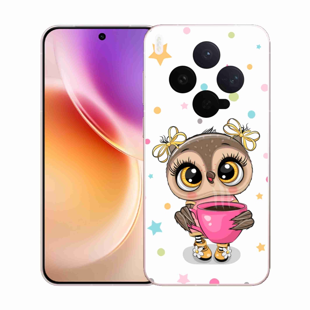 Zselés borítás mmCase a Vivo X300-hoz - rajzfilm bagoly