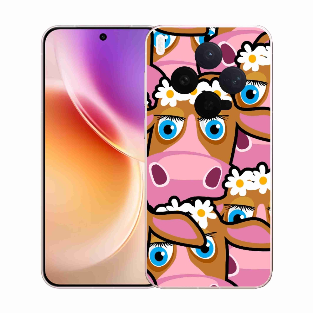 Zselés borítás mmCase a Vivo X300-hoz - karikatúrás tehenek