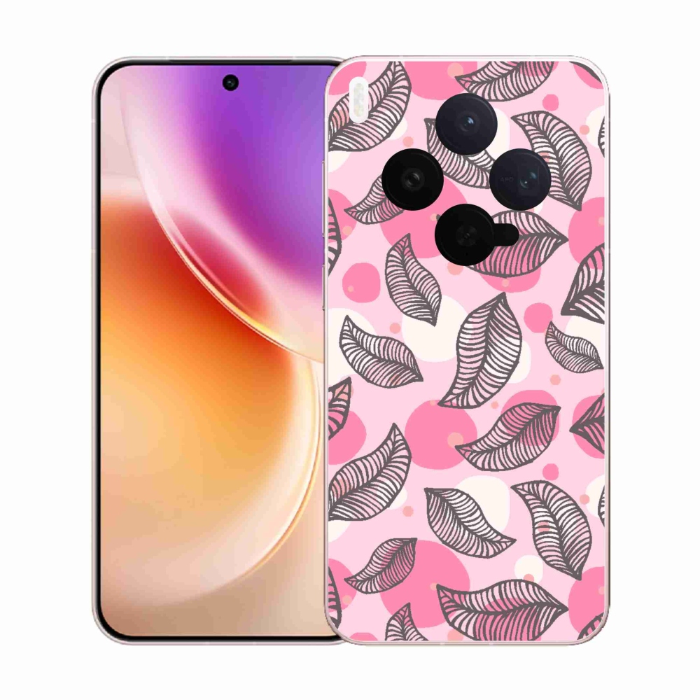 Zselés borító mmCase a Vivo X300-hoz - rajzfilm hulló levelek