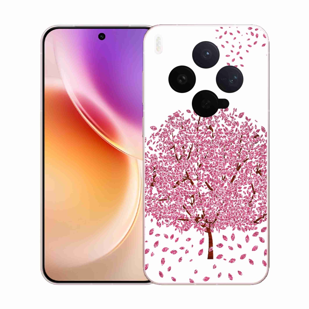 Zselés borító mmCase a Vivo X300-hoz - rajzfilmfa levelekkel