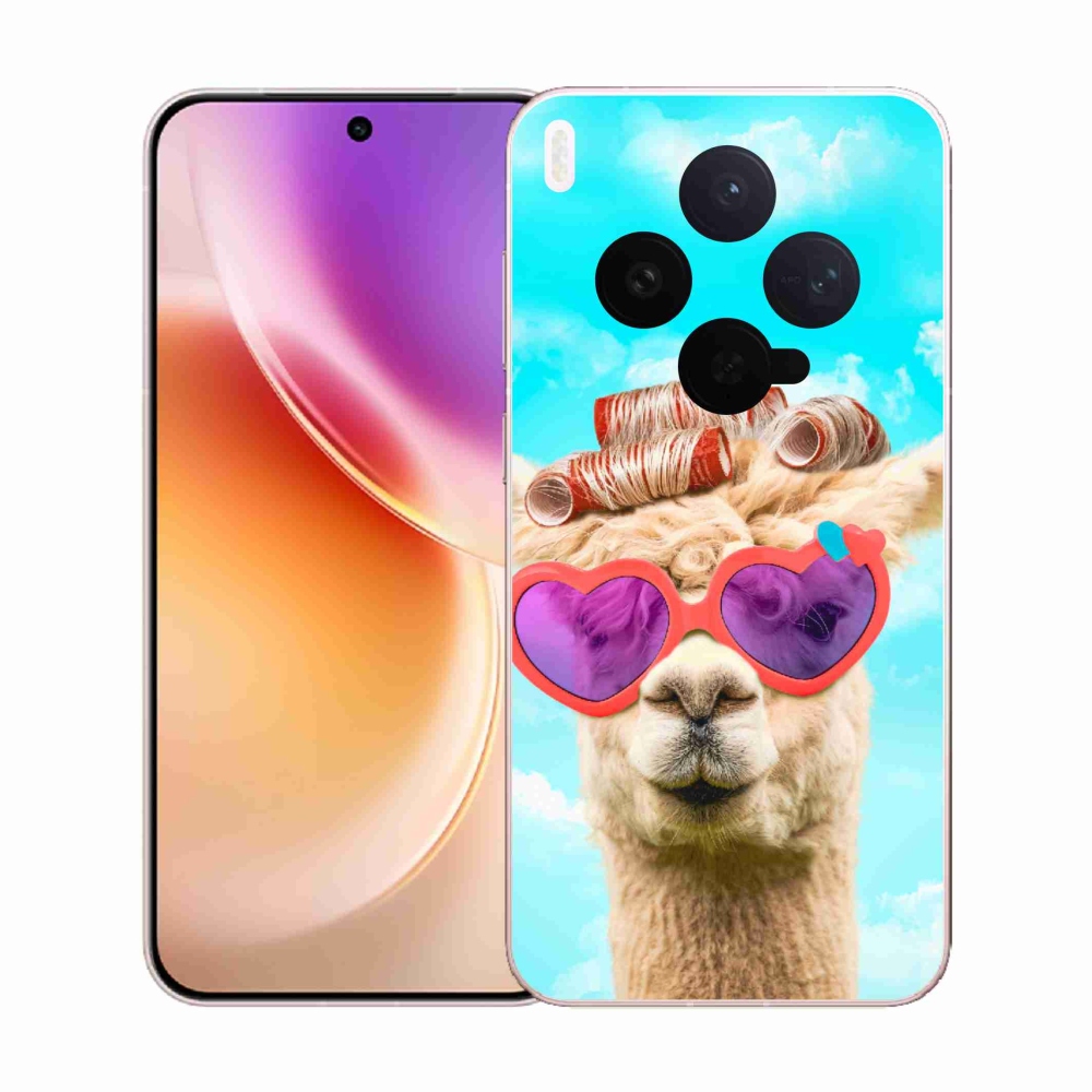 Zselés borítás mmCase a Vivo X300-hoz - szemüveges láma