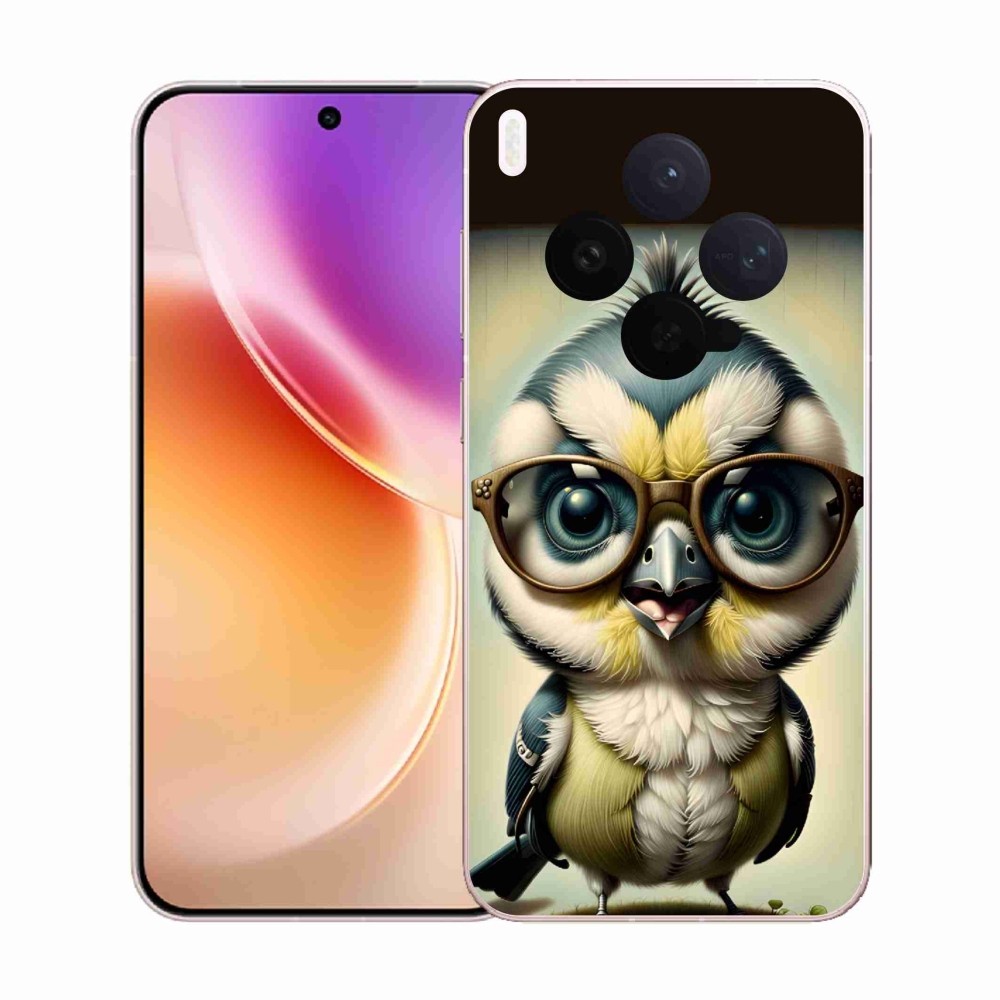 Zselés borítás mmCase a Vivo X300-hoz - cub szemüveggel