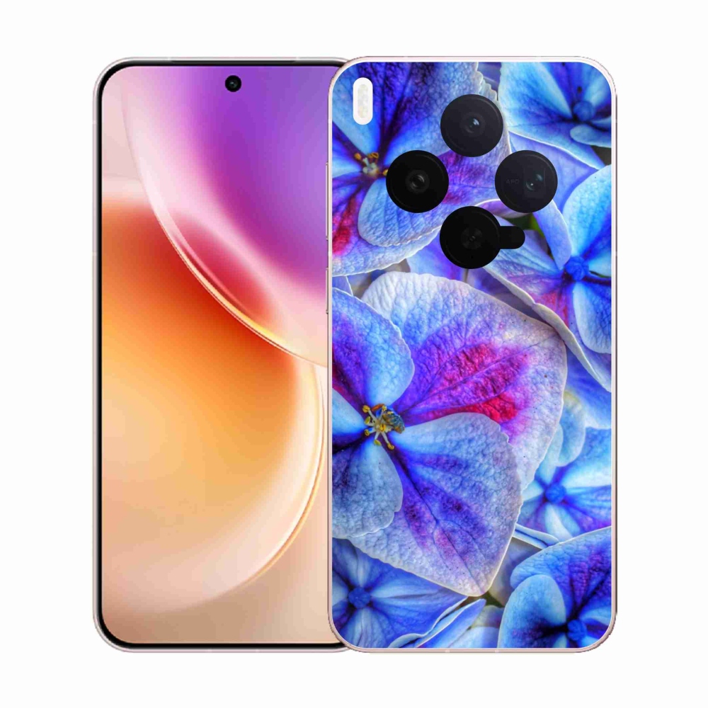 Gélvédő mmCase Vivo X300-hoz - kék virágok 1