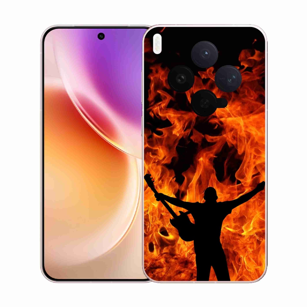 Gél borítás mmCase a Vivo X300-on - zenész és tűz