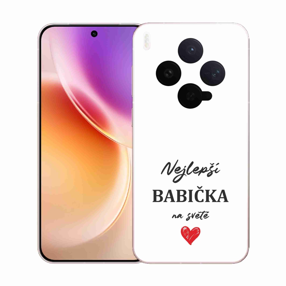 Gel Cover mmCase a Vivo X300-on - Best Grandma 1 fehér háttérrel