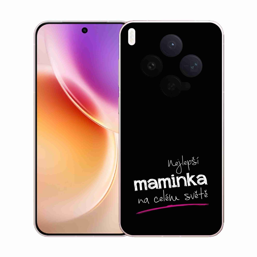 Gél borító mmCase a Vivo X300-on - legjobb anya 4 fekete háttérrel