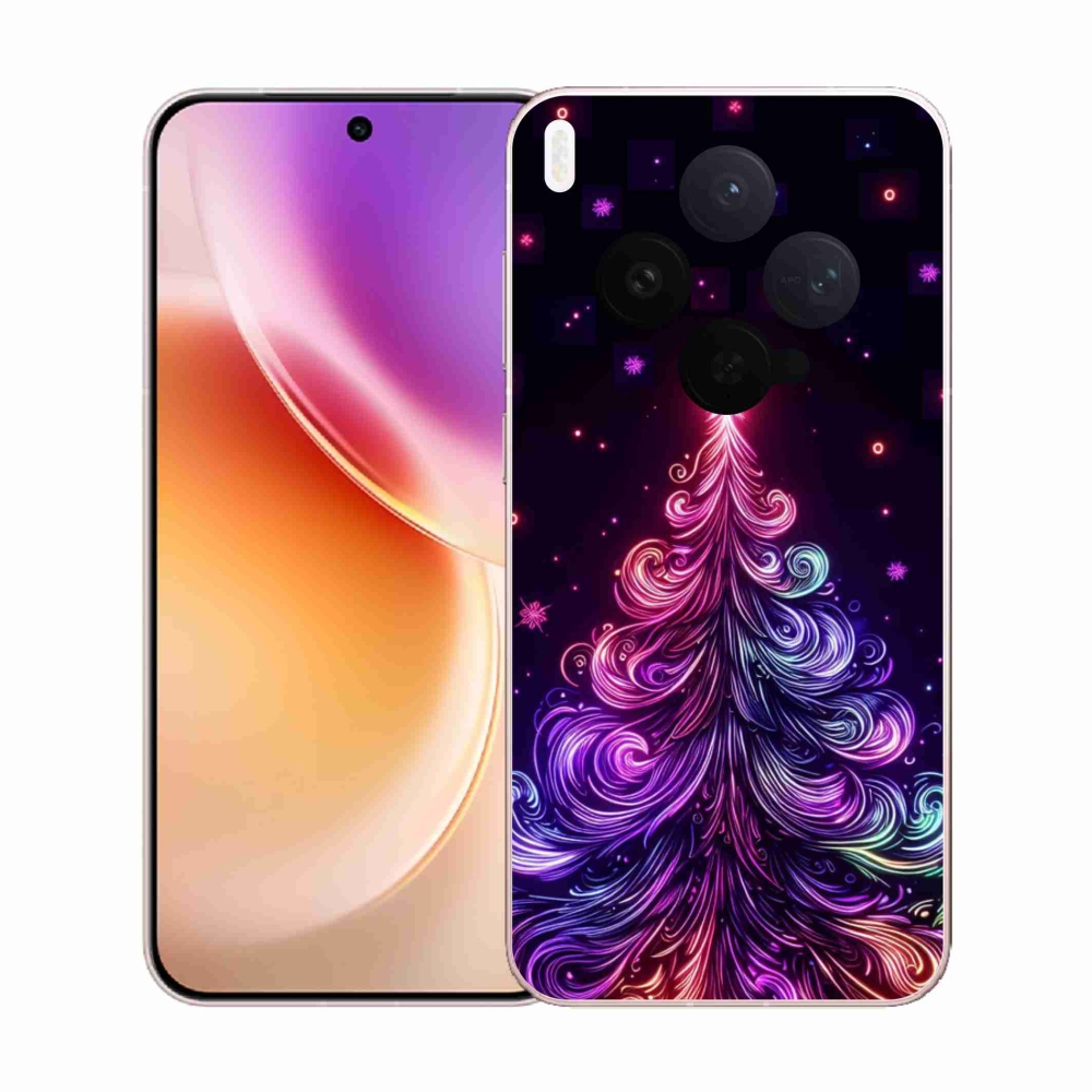 Gél borítás mmCase a Vivo X300-hoz - neon karácsonyfa 1