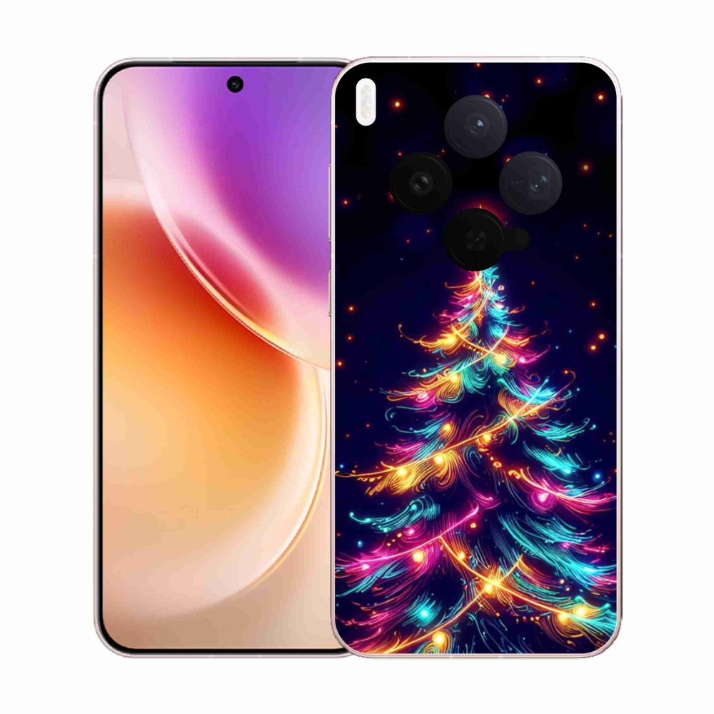 Zselés borítás mmCase Vivo X300-hoz - neon karácsonyfa