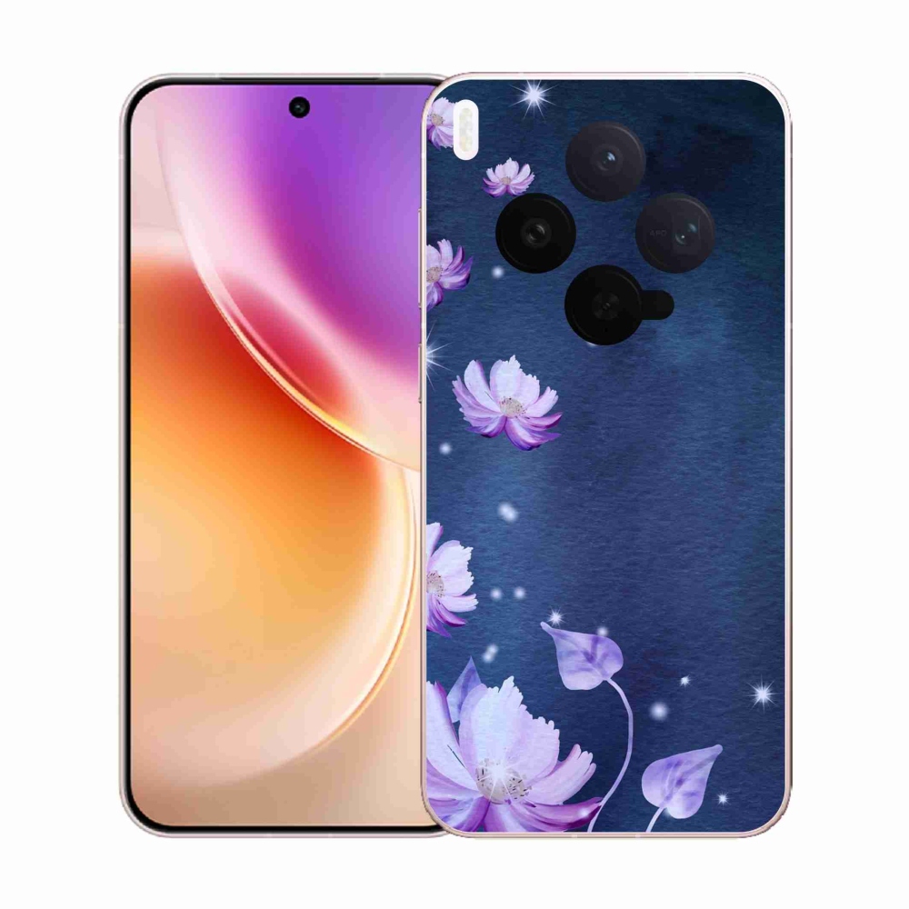 Zselés borítás mmCase a Vivo X300-hoz - hulló virágok