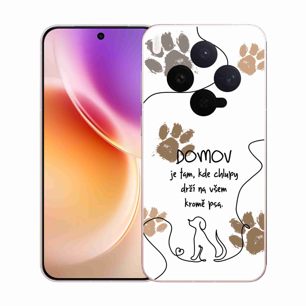 Gél borító mmCase a Vivo X300-hoz - kutya motívum fehér háttérrel