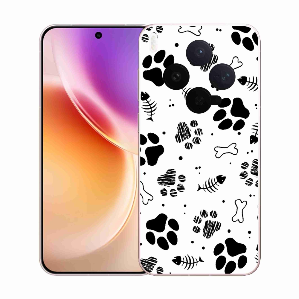 Zselés borítás mmCase a Vivo X300-hoz - kutyamancsok 1