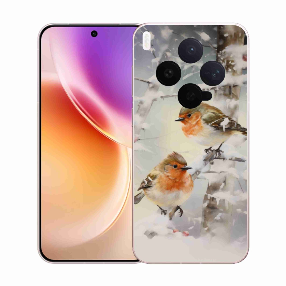 Zselés borítás mmCase a Vivo X300-hoz - madarak télen