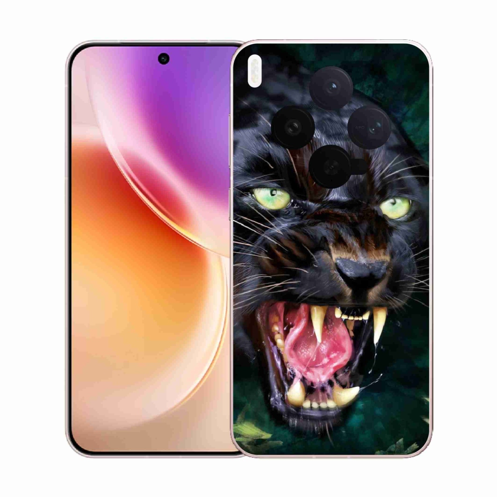 Zselés borítás mmCase a Vivo X300-hoz - dühös fekete párduc