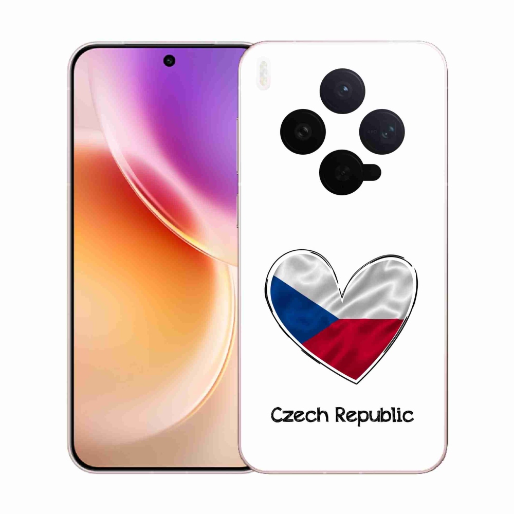 Gél borító mmCase a Vivo X300-on - zászló szív fehér háttérrel