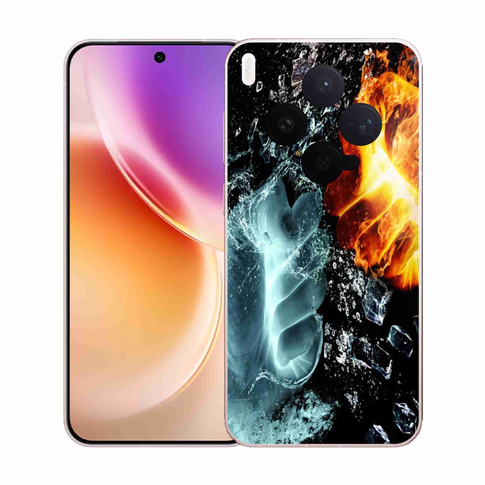 Zselés borítás mmCase a Vivo X300-hoz - víz és tűz