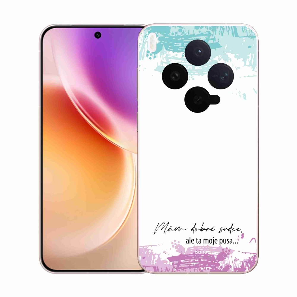 Gél borító mmCase a Vivo X300-hoz - vicces szöveg 3 fehér háttér