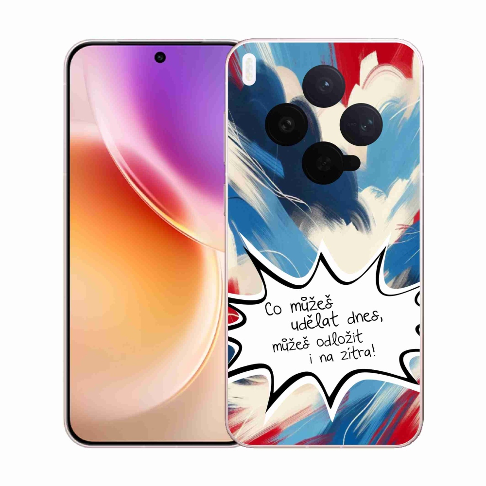 Gél borító mmCase a Vivo X300-hoz - vicces szöveg 9 fehér háttér