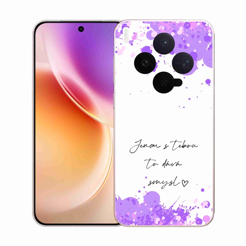 Gél borító mmCase a Vivo X300-on - szerelem szöveg fehér háttérrel