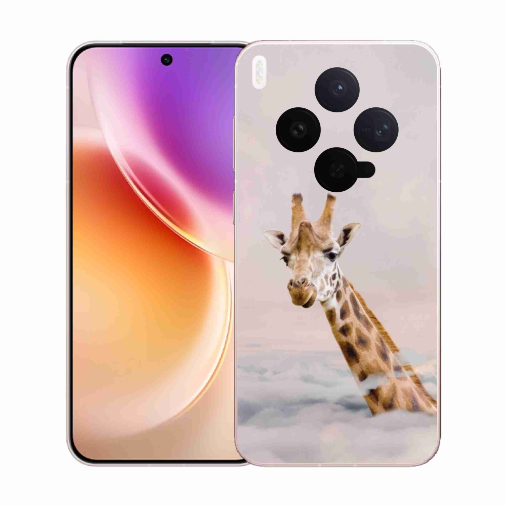 Zselés borítás mmCase a Vivo X300-hoz - zsiráf a felhőkben