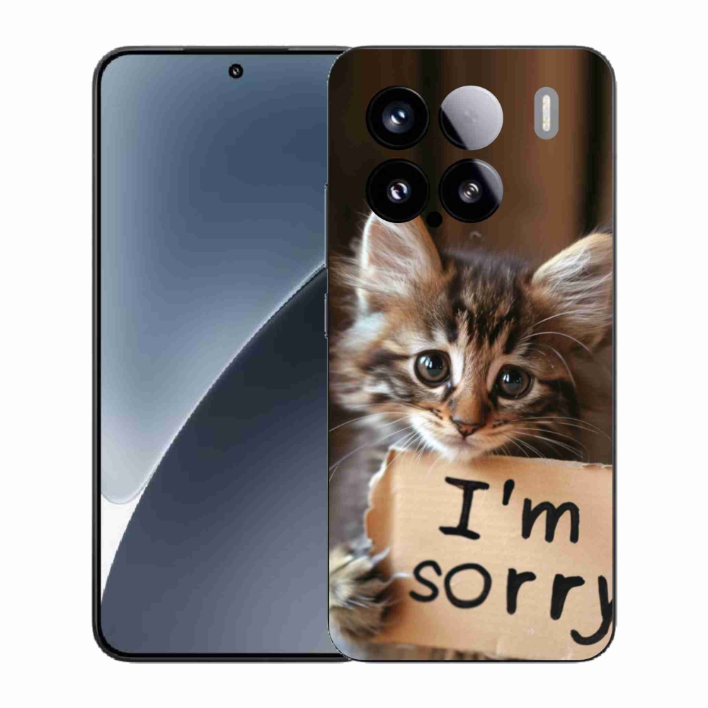 Gél borító mmCase a Xiaomi 15-öshöz - macska bocsánatkérése