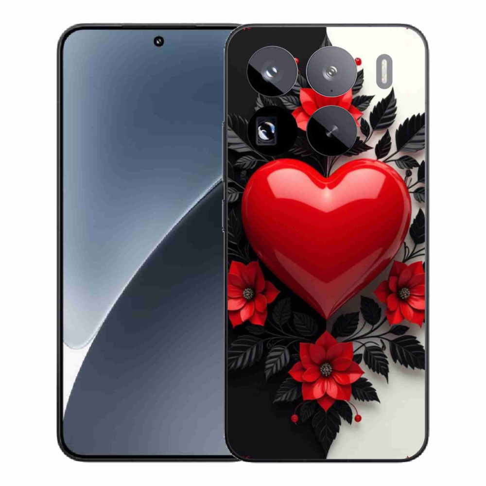 Gél borítás mmCase a Xiaomi 15 Pro-hoz - piros szív