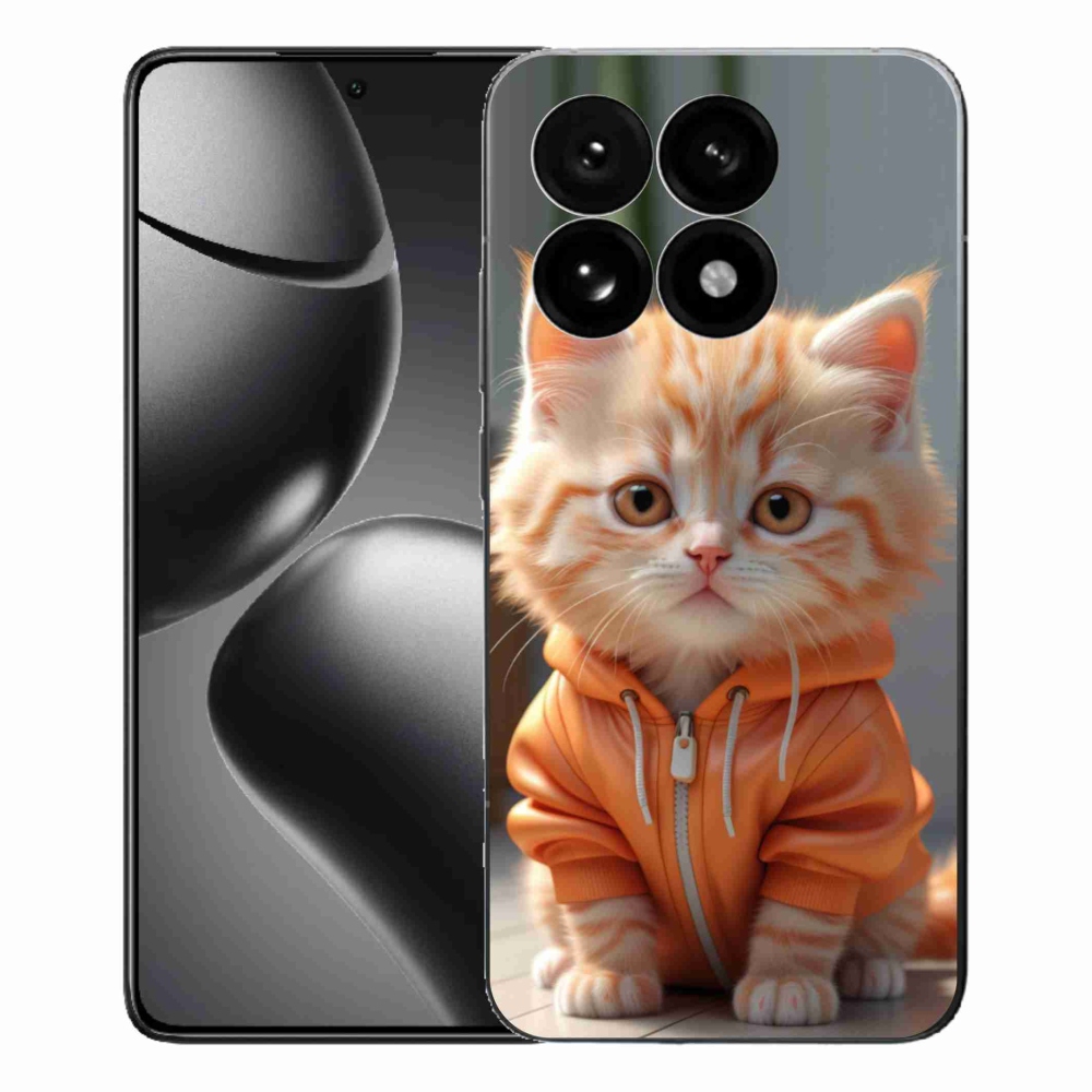 Gél borítás mmCase a Xiaomi 15T-hez - cica egy melegítőben