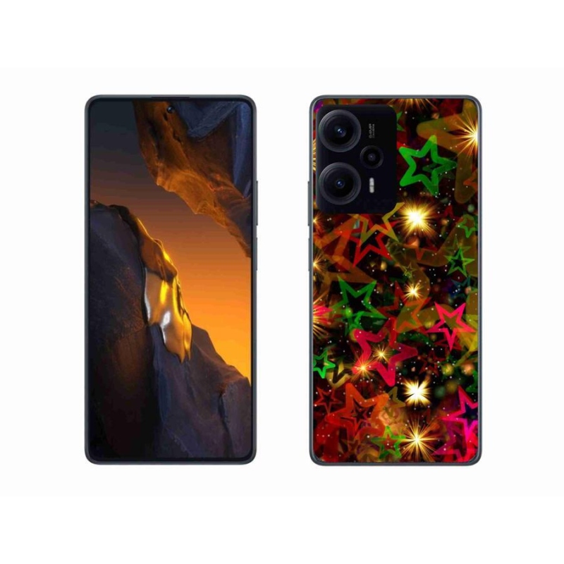 Gél borítás mmCase a Xiaomi Poco F5 készülékhez - színes csillagok