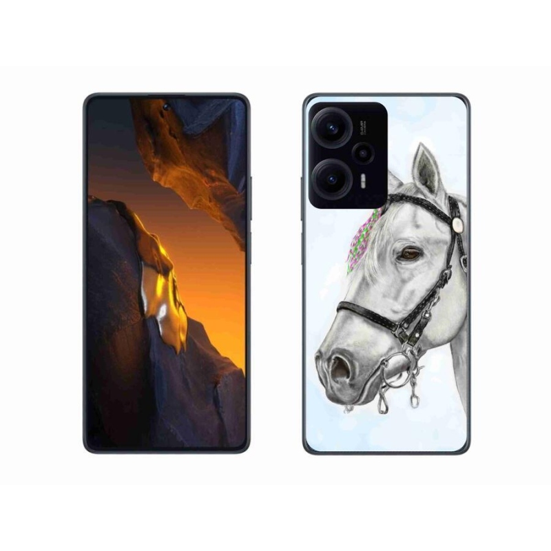 Gél borítás mmCase a Xiaomi Poco F5-hez - fehér ló 1