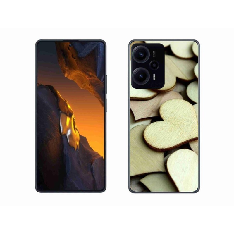 Gél borítás mmCase a Xiaomi Poco F5 készülékhez - fából készült szívek