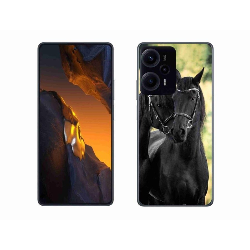 Gél borítás mmCase a Xiaomi Poco F5-hez - két fekete ló