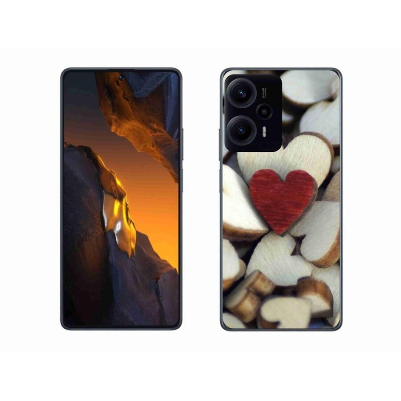 Gél borítás mmCase a Xiaomi Poco F5 készülékhez - gravírozott piros szív