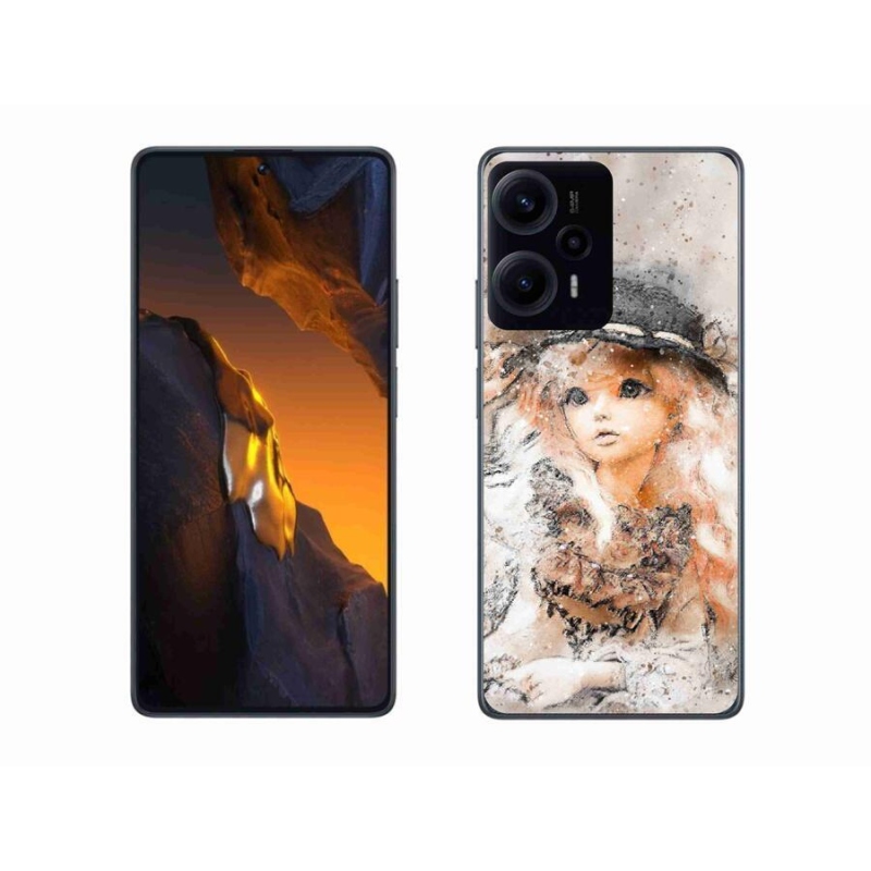 Gél borító mmCase a Xiaomi Poco F5-hez - lány kalapban