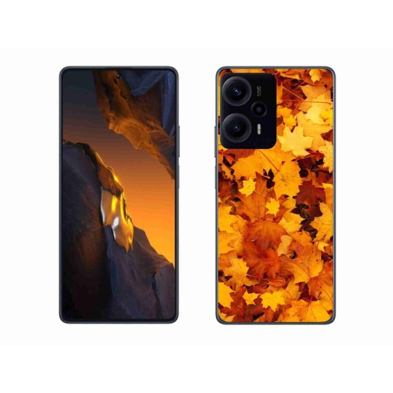 Gél borítás mmCase a Xiaomi Poco F5 készülékhez - juharlevelek