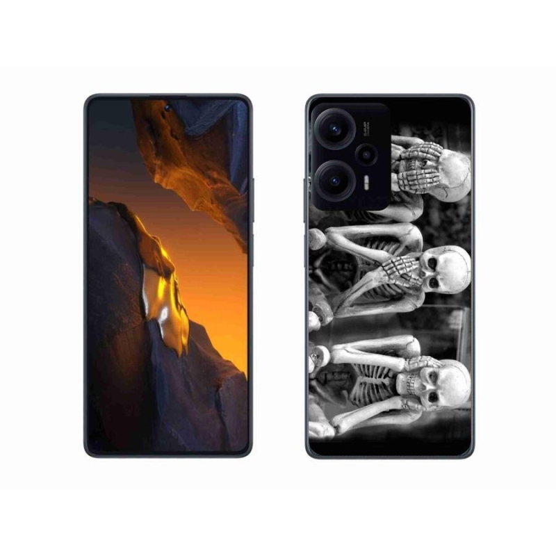 Gél borító mmCase a Xiaomi Poco F5-hez - csontvázak