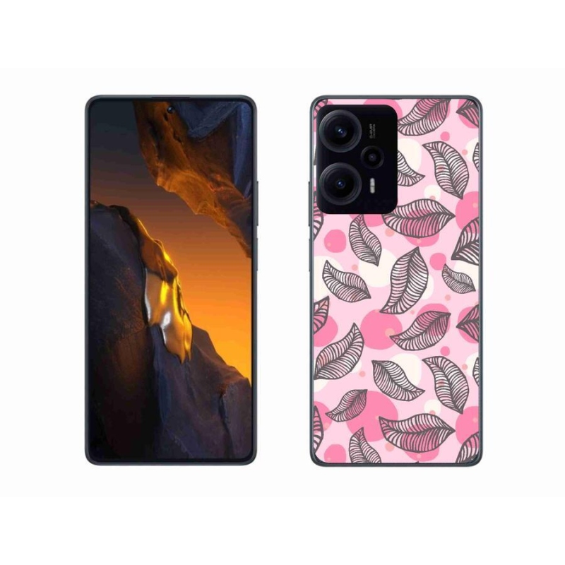 Gél borító mmCase a Xiaomi Poco F5-hez - rajzfilmes hulló levelek