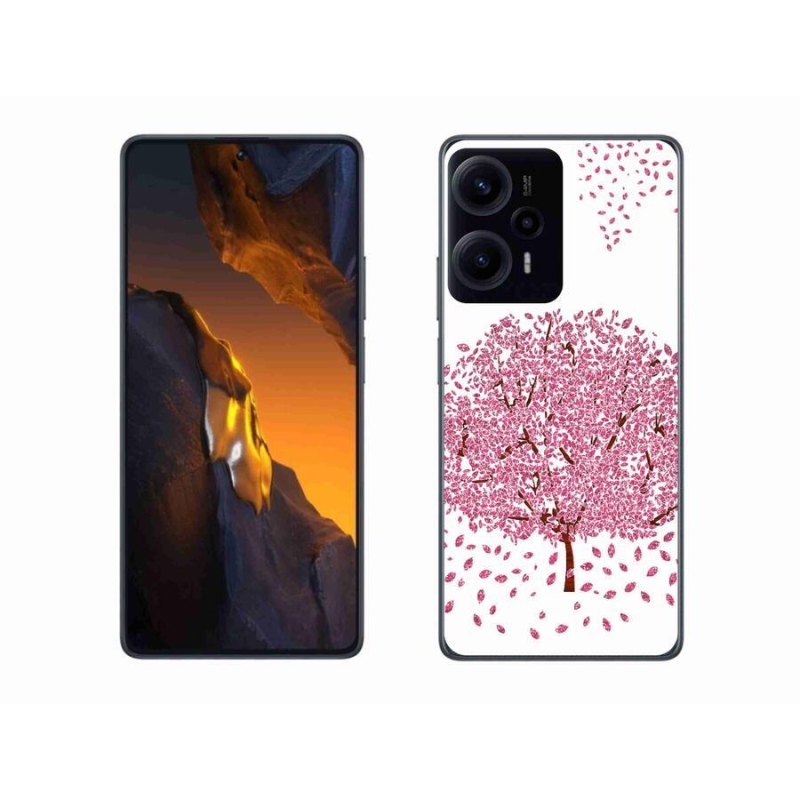 Gél borítás mmCase a Xiaomi Poco F5 készülékhez - rajzfilmfa levelekkel