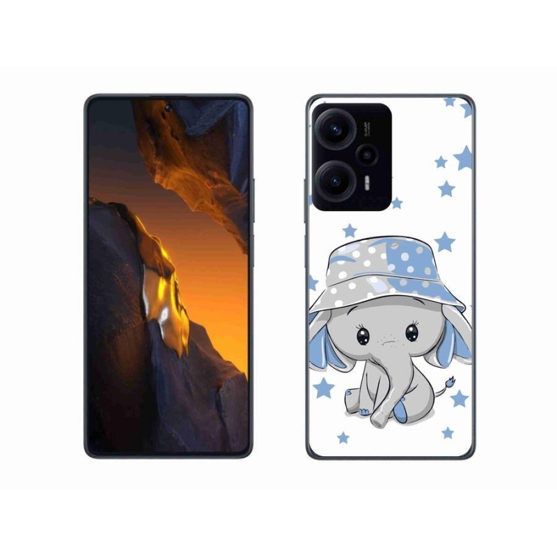 Gél borítás mmCase a Xiaomi Poco F5 készülékhez - kék elefánt